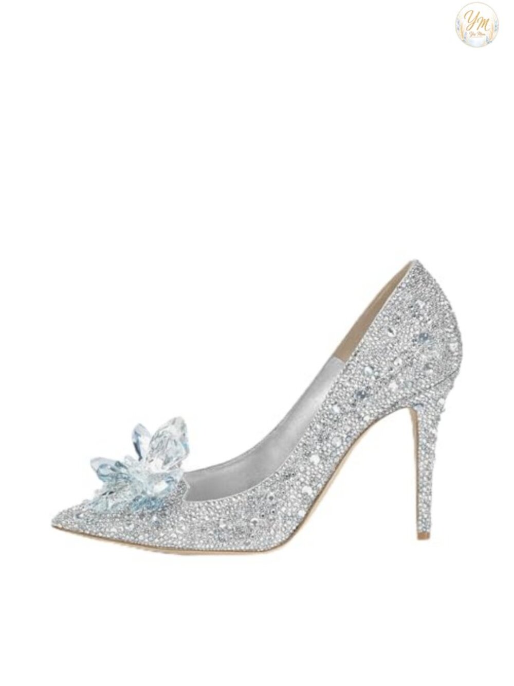 Crystal Rhinestone Pointed Toe Stiletto High Heels Wedding Pumps